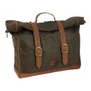 Longride, Old Chopper waxed cotton saddlebag. Khaki