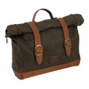 Longride, Old Chopper waxed cotton saddlebag. Khaki