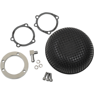 Breather style air cleaner assembly, round. Black