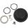 Breather style air cleaner assembly, round. Black
