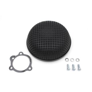 Breather Style Luftfilter Schwarz rund für Harley Sportster Shovelhead 66-88
