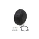 Breather Style Luftfilter Schwarz rund für Harley Sportster Shovelhead 66-88