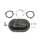 Breather style air cleaner assembly, oval. Chrome