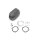 Breather style air cleaner assembly, oval. Chrome