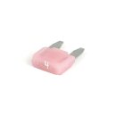 Mini fuse with LED indicator. Pink, 4A