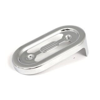 Voltage regulator/rectifier cover. Chrome