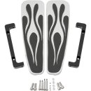 Chrom Flame Trittbretter einstellbar für Harley...