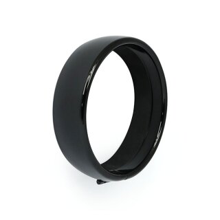Recessed trim ring. 5-3/4" headlamp. Gloss black