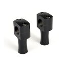Classic Domed Lenker Riser Set schwarz für Harley...