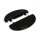 Oval Early Style Trittbretter schwarz mit Dämpfergummi  für Harley FL 83-24