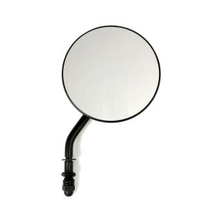 4" Round Custom mirror, right. Black