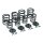KPMI, valve spring kit. .600" lift. Aluminum top collars