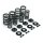 KPMI, valve spring kit. .600" lift. Steel top collars