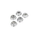 M8 X 1.25 FLANGED NUT CHROME