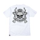 T-SHIRT; SKULL & BONES, WHITE
