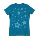 WOMEN T-SHIRT; STAR POWER, TEAL