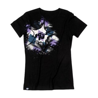 WOMEN T-SHIRT; ARGYLE, BLACK