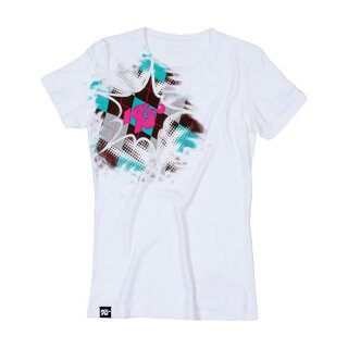T-SHIRT; ARGYLE, BROWN ON WHITE