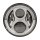Speaker, LED headlamp unit 8700. 7", chrome, RSD