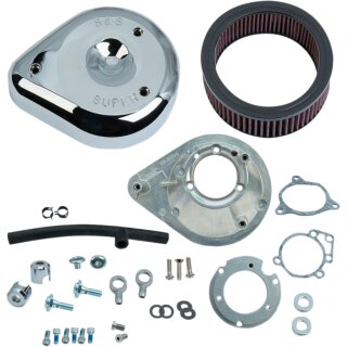 S&S Teardrop Luftfilter Kit chrom für Harley FL Touring Softail TBW 08-17