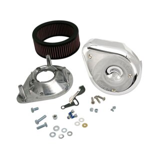 S&S, teardrop air cleaner assembly. Chrome