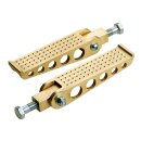 Kustom Tech, cast brass knurled footpeg set