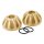 K-Tech, Knuckle rocker nuts. Finned, satin brass