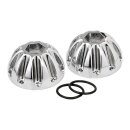 K-Tech, Knuckle rocker nuts. Finned, chrome finish