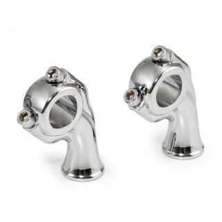 K TECH DELUXE Riser Set verchromt für Harley Dyna Softail Sportster 2.5"