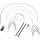 Burly Apehanger Braided Kabel Verlängerung Kit für Harley FLST Softail 07-10 14"