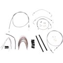 HARLEY ROADKING BRAIDED 16" APEHANGER CABLE/LINE KIT