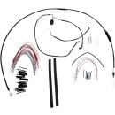 Burly Apehanger Kabel Verlängerung Kit für Harley FLHX FLHT 08-13 15" schwarz