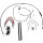Burly Apehanger Kabel Verlängerung Kit für Harley FLHX FLHT 08-13 15" schwarz