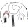 Burly Apehanger Kabel Verlängerung Kit für Harley FLHX FLHT 08-13 15" schwarz