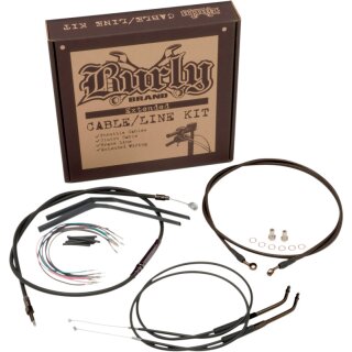 Burly Apehanger Kabel Verlängerung für Harley FLS Softail ABS 11-15 16" schwarz