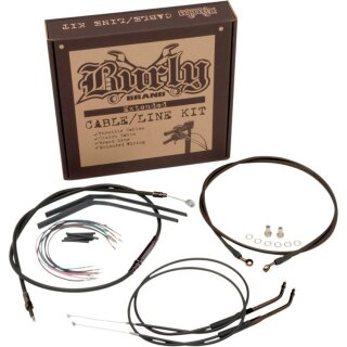 Burly 14 Zoll Apehanger Kabel Verlängerung schwarz für Harley Sportster 07-14