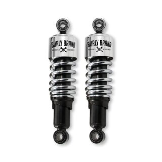 Burly Slammer Tieferlegung Stoßdämpfer chrom 10.5" für Harley XL Sportster 04-20