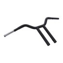 Wild1, Chubby Psycho streetfighter bar 1-1/4". Black, 14"