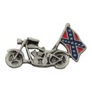 MOTORCYCLE WITH REBEL FLAG PIN