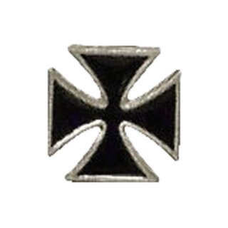 MALTESE CROSS PIN, BLACK