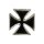 MALTESE CROSS PIN, BLACK