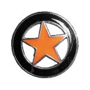 LONE STAR PIN, BLACK ORANGE
