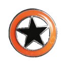 LONE STAR PIN, ORANGE BLACK