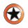 LONE STAR PIN, ORANGE BLACK