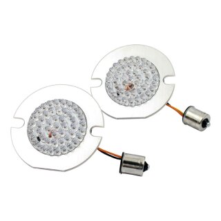Custom Dynamics, flat style turn signal LED inserts. Red