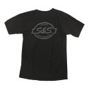 S&S TEE, S&S LOGO, BLACK, M