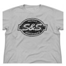 S&S T-SHIRT LIGHTNING BOLT LIGHT GREY