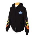 S&S ZIP UP HOODIE FLAMES BLACK