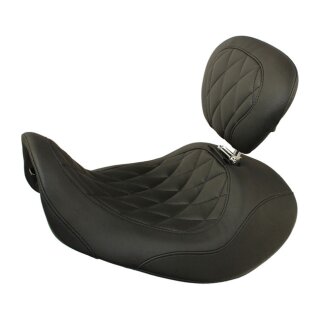 Mustang, Wide Tripper Forward solo seat. With rider backrest