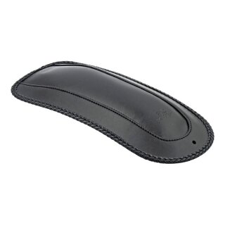Mustang, rear fender bib. Plain with braided edges